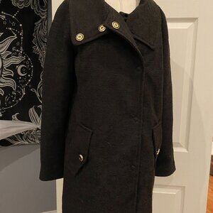 Eliza J Wool Blend Topper Black Women's Coat M